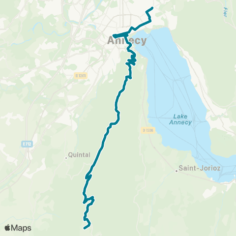 Sibra Vignières / Semnoz Alpin map