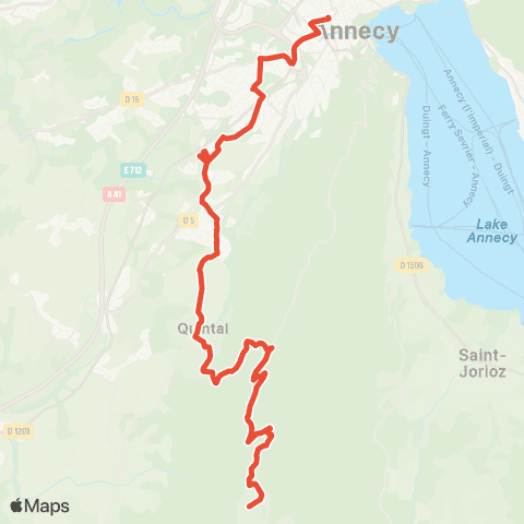 Sibra Gare Annecy / Semnoz Alpin map