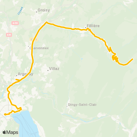 Sibra Annecy / Plateau des Glieres map