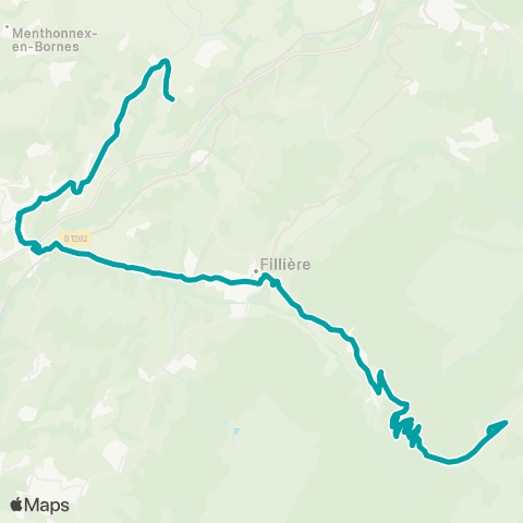 Sibra Evires Fillière / Plateau des Glieres map