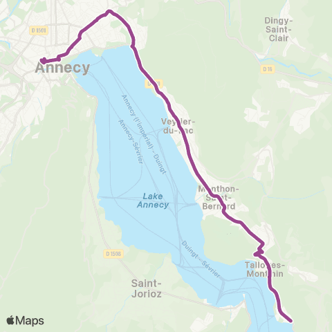 Sibra Annecy / Talloires-Montmin Angon map
