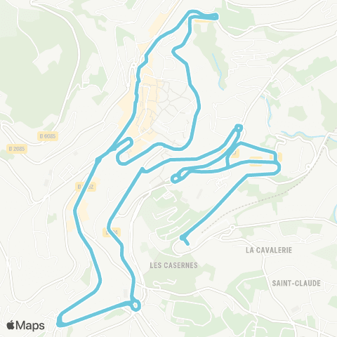 Sillages Grasse SNCF - Grasse Ctre Ville - Grasse SNCF map