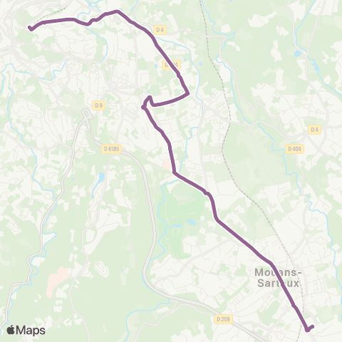 Sillages Grasse SNCF - Axe 85 - Jardins du M.I.P map