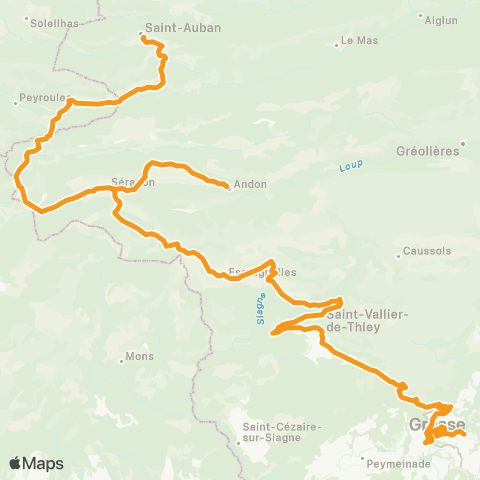 Sillages St Auban - Moulin de Brun map