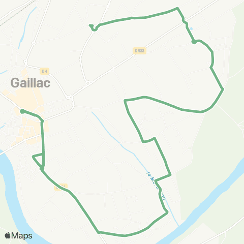 Sillonne - Gaillac Port Fabry - Lentajou map