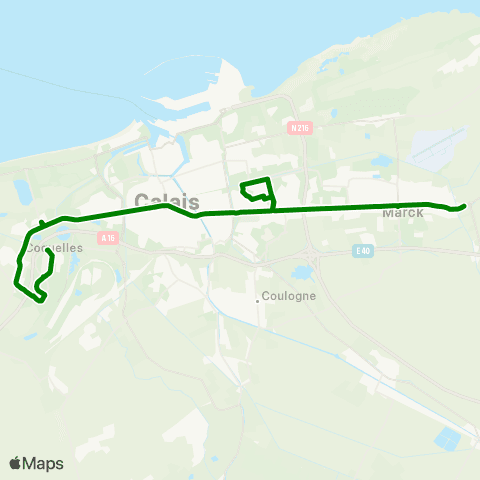 SITAC Rond point d'Oye / Marck Aérodrome / Théâtre / Fort Nieulay / Cité Europe map