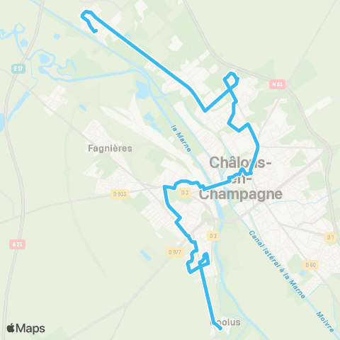 SITAC Coolus ⇔ Compertix Mairie ⇔ Parvis Gare ⇔ Ctre-ville ⇔ ZAC Mont-Héry ⇔ Recy Mairie map