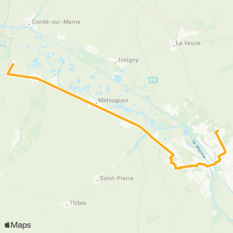 SITAC Matougues ⇔ Châlons-en-Champagne map
