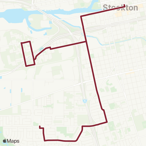 San Joaquin RTD 8th-Lincoln-DTC map