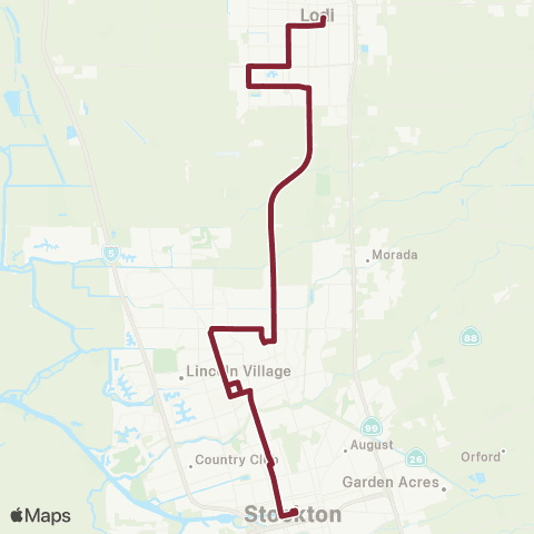 San Joaquin RTD Stockton-Lodi map
