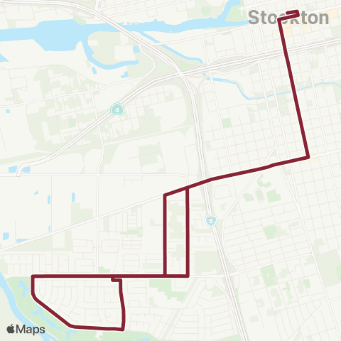 San Joaquin RTD Houston-MLK-Sanjoaquin-DTC map