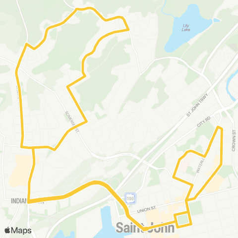 Saint John Transit Crescent Valley map