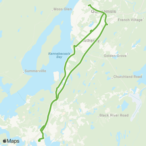Saint John Transit Kennebecasis Valley Comex map