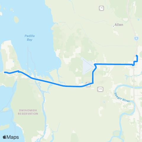 Skagit Transit Route 513 map