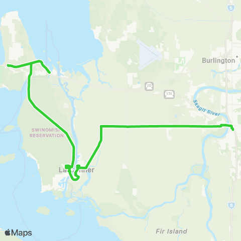 Skagit Transit Route 615 map