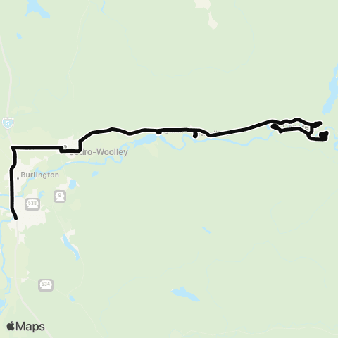 Skagit Transit Upriver Connector map