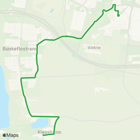Skånetrafiken Klagshamn-Bunkeflostrand-Hyllie map