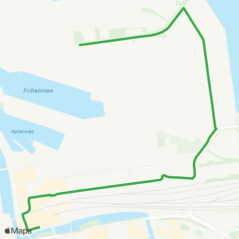 Skånetrafiken Malmö C-Mellersta hamnen map