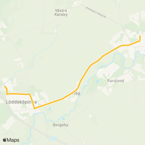 Skånetrafiken Kävlinge - Löddeköpinge map