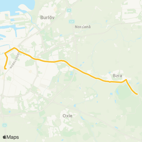 Skånetrafiken Malmö - Torup map