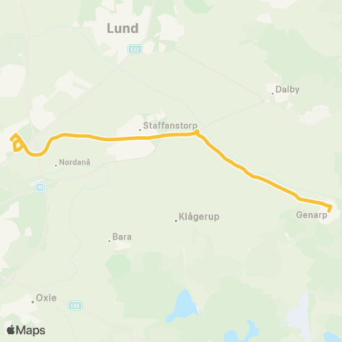 Skånetrafiken Burlöv - Staffanstorp - Genarp map