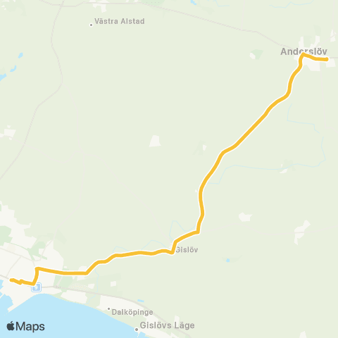 Skånetrafiken Anderslöv - Trelleborg map