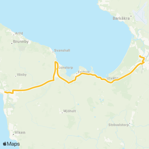 Skånetrafiken Ängelholm - Jonstorp - Höganäs map