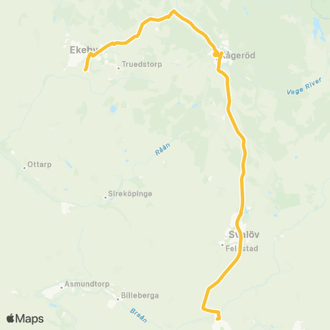 Skånetrafiken Ekeby - Kågeröd - Svalöv - Teckomatorp map