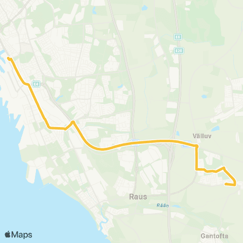 Skånetrafiken Helsingborg - Bårslöv map
