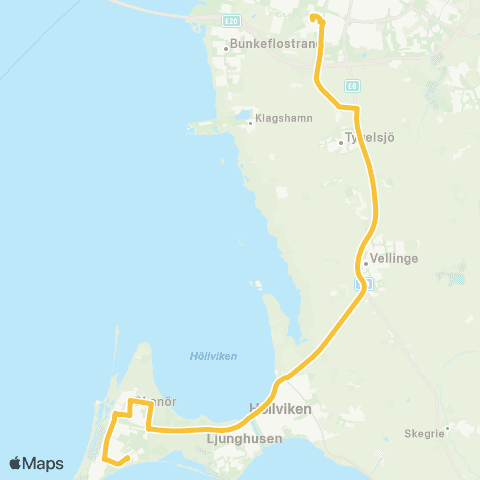 Skånetrafiken Hyllie - Vellinge - Falsterbo map