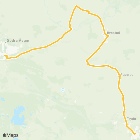 Skånetrafiken Sjöbo - Lövestad - Tomelilla map