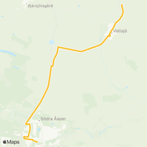 Skånetrafiken Fränninge - Vollsjö - Sjöbo map