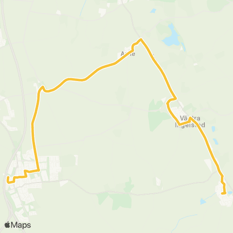 Skånetrafiken Vellinge - Västra Ingelstad - Östra Grevie map