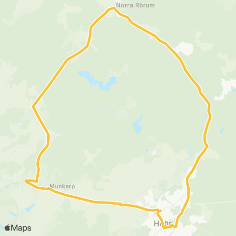 Skånetrafiken Höör - Munkarp - Norra Rörum - Höör map
