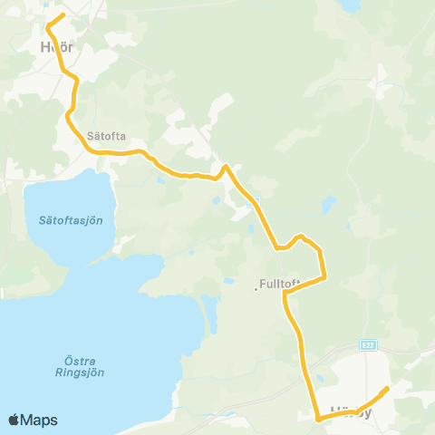 Skånetrafiken Natur - och kulturbuss Fulltofta naturcentrum map