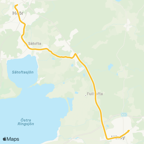 Skånetrafiken Höör - Hörby map