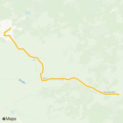 Skånetrafiken Hörby - Långaröd - Önneköp map