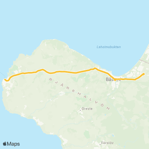 Skånetrafiken Torekov - Hov - Båstad map