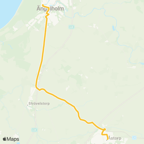 Skånetrafiken Ängelholm - Åstorp map