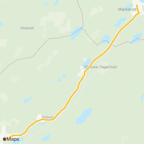 Skånetrafiken Markaryd - Örkelljunga map