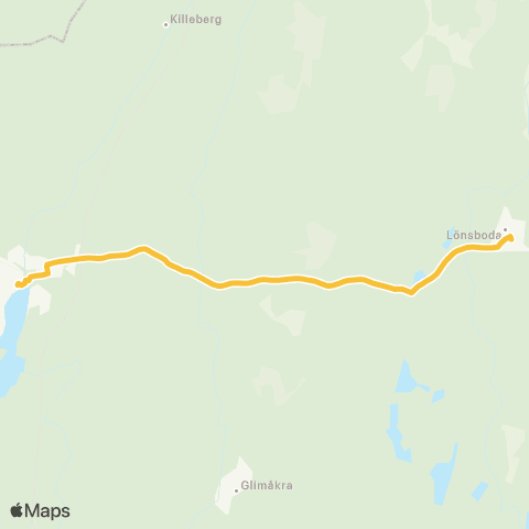 Skånetrafiken Osby - Lönsboda map