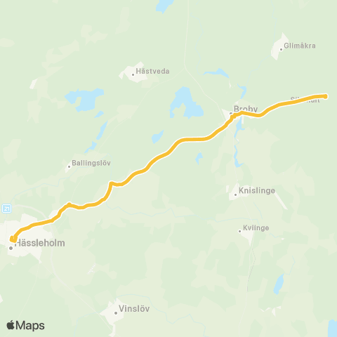 Skånetrafiken Sibbhult - Broby - Hässleholm map
