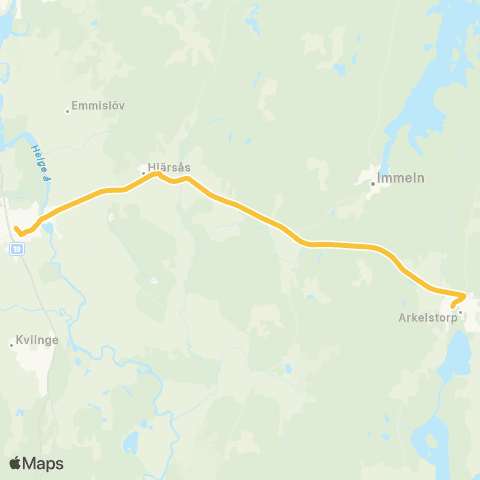 Skånetrafiken Knislinge-Immeln-Arkelstorp map