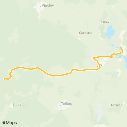 Skånetrafiken Äsphult - Kristianstad map