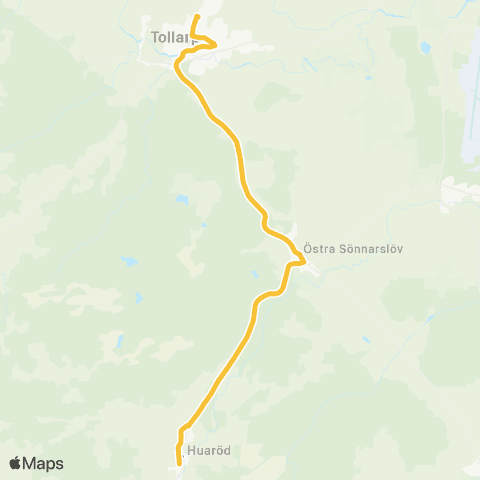 Skånetrafiken Tollarp-Huaröd map