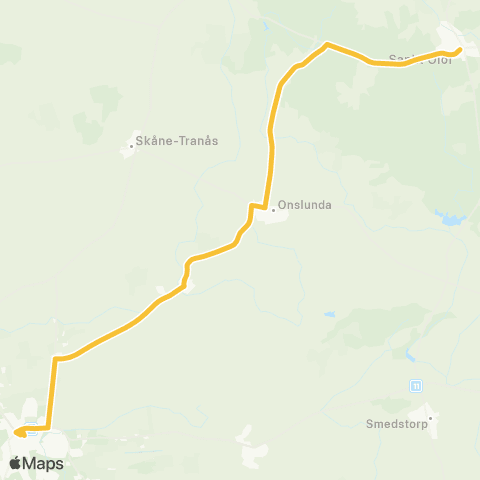 Skånetrafiken S:t Olof - Tomelilla map