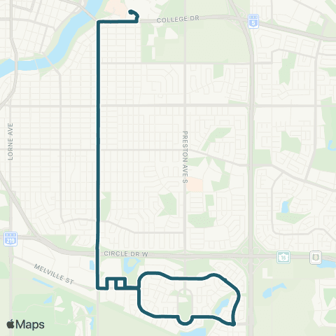 Saskatoon Transit Stonebridge / Lawson map