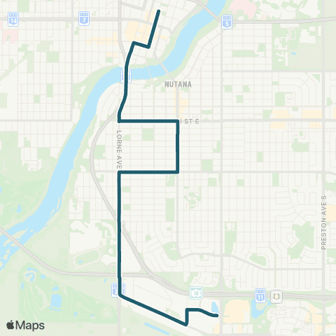 Saskatoon Transit City Centre / Exhibition map