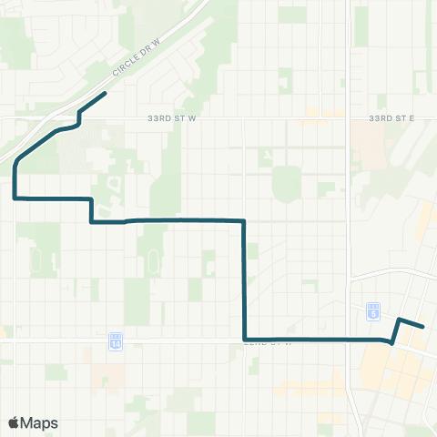 Saskatoon Transit City Centre / Hudson Bay Park map