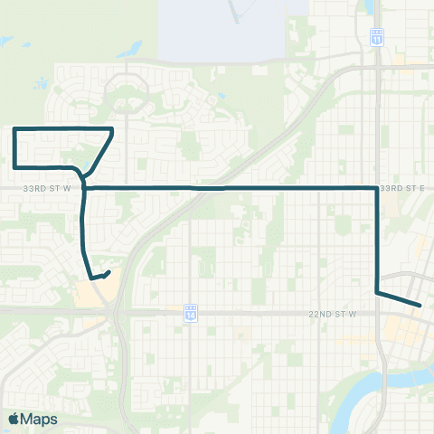 Saskatoon Transit Dundonald / City Centre map